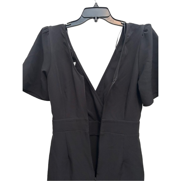 SOCIALITE Deep Surplice Neck Flutter Sleeve Jumpsuit black - Picture 11 of 14